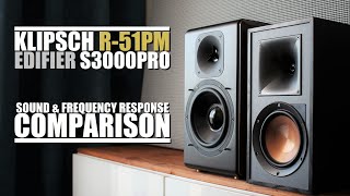 Klipsch R51PM vs Edifier S3000Pro  Sound amp Frequency Response Comparison [upl. by Felicidad]