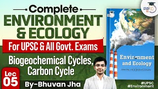 Complete Environment amp Ecology  Lec 05  Biogeochemical Cycles Carbon Cycle  UPSC [upl. by Tannie671]