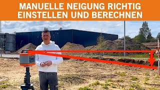 Rotationslaser  manuelle Neigung  Gefälle richtig einstellen  Schritt für Schritt erklärt [upl. by Matheny315]