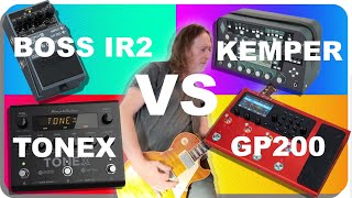 Having difficulty choosing Kemper vs Valeton GP200 vs Boss IR2 vs Tonex  Digital Amp Shootout [upl. by Ariahay]