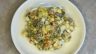 Салат quotОливьеquot Оливье с мясом Казакша рецепт Новогодний салат Вкусный домашний рецепт [upl. by Lotte525]