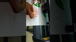 Digital Printed Stickers cutting  custom shape Cut vinylcutter [upl. by Towrey]