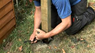 How to Replace a Damaged or Rotten Fence Post Buy Sheds Direct DIY StepbyStep Tutorial [upl. by Tuddor]