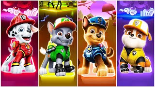 Paw Patrol Marshall vs Rocky vs Chase vs Rublle  Tiles Hop EDM Rush [upl. by Mcnutt64]