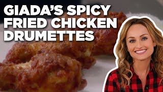 Giada De Laurentiis Spicy Fried Chicken Drumettes  Giada At Home  Food Network [upl. by Cutlerr]