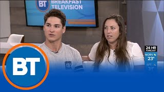 Canadian halfpipe team chats about fundraising and training [upl. by Htezzil797]