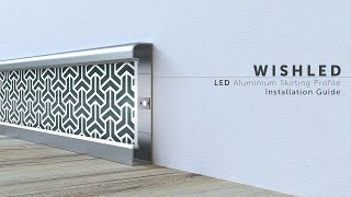 How to install led skirting board Mox Wishled model aluminium skirting installation video [upl. by Garvy592]