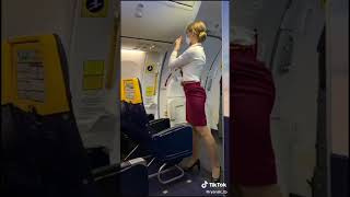 Ryanair safety demonstration ryanaircabincrew ✈️ [upl. by Dimphia]