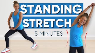 5 Minutes Standing Stretch Exercise QUICK  EASY [upl. by Haily545]