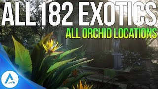 All 182 Exotic Item locations All Orchids Eggs amp Birds  Red Dead Redemption 2 [upl. by Wehhtam236]