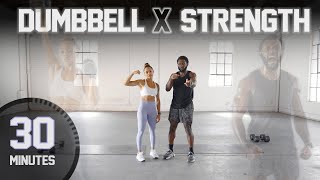 30 Minute Full Body Dumbbell Strength Workout NO REPEAT [upl. by Tunk]