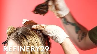 We Tested Nutella Hair Dye Challenge  Try This Challenge  Refinery29 [upl. by Eenej]