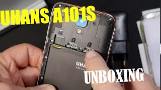 UHANS A101s Budget 3G Smartphone  Unboxing Deutsch [upl. by Silisav]