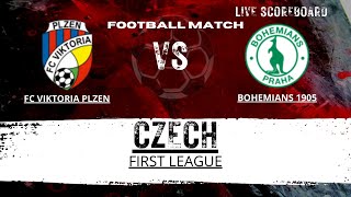 FC Viktoria Plzen VS Bohemians 1905 Czech First League LIVESCORE [upl. by Doble]