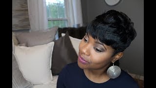 Short Hair Tutorial Quick and Easy Style with Bangs [upl. by Eldoria484]