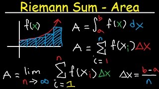 Riemann Sums  Midpoint Left amp Right Endpoints Area Definite Integral Sigma Notation Calculus [upl. by Aube881]