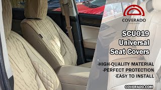 COVERADO  SCU019 Universal Seat Covers Install Process BrunerTuner [upl. by Nosneb]