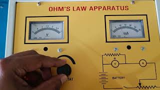 Ohms law apparatus experiment class12 physics Use of rheostat in the device currentelectricity [upl. by Eirene749]