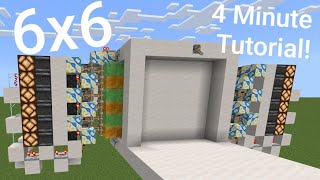 The Easiest 6x6 Piston Door Tutorial  Minecraft Bedrock [upl. by Asiak]