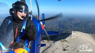 Vol découverte de Charline en ULM autogire au sommet du MontVentoux avec FLYSORGUEVENTOUXCOM [upl. by Ahtebat]