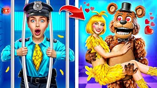 How to Become Chica Extreme FNaF  Makeover Five Nights At Freddys in Jail [upl. by Kaycee462]