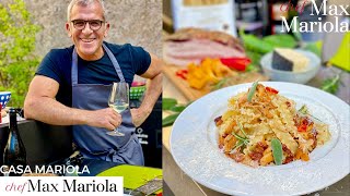 PASTA CON FUNGHI GALLETTI E GUANCIALE ricetta facile e veloce di Chef Max Mariola [upl. by Carmen]