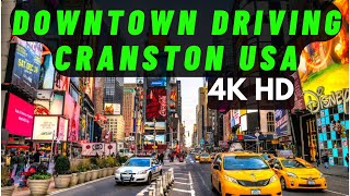 Cranston Rhode Island Downtown Drive 4k [upl. by Oicnedif]