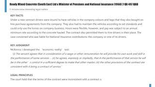 Case Law Tort Ready Mixed Concrete Ltd v Minister of Pensions amp National Insurance 1968 [upl. by Swihart]