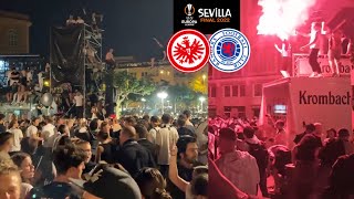 Crazy Scenes In Frankfurt As Fans Celebrate Winning The Europa League Final Against Rangers [upl. by Effie]