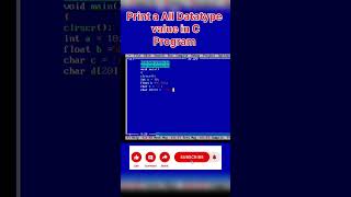 Creating a Program Using all DataType in C  Code Crafters  Basic Program shorts ytshorts viral [upl. by Atronna]