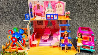 90 Minutes Satisfying ASMR with Unboxing Pink Doll House Toys Kitchen Cooking Playset ASMR [upl. by Nat893]