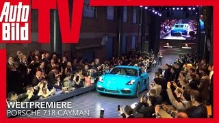 AUTO BILD Quick Shot Weltpremiere Porsche 718 Cayman 2016 [upl. by Taryn]