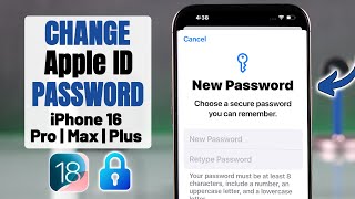 iPhone 16 ProMax How to Change Password of Apple ID [upl. by Nidnerb]