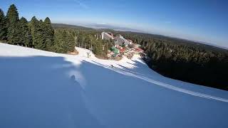 skiing down a black diamond slope Borovets ski resort [upl. by Nuahsyar]