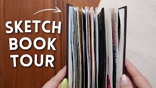 SKETCHBOOK TOUR 60 pages of gouache painting [upl. by Procto]