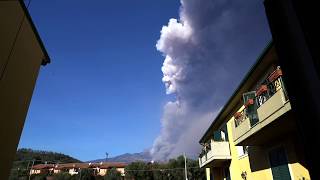 Etna volcano explosive eruption 24122018 Sicily [upl. by Notecnirp]