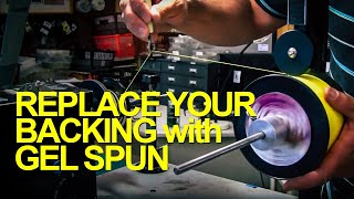 Fly Fishing Knot Shop  Replace Dacron Backing with Gel Spun [upl. by Notniw]