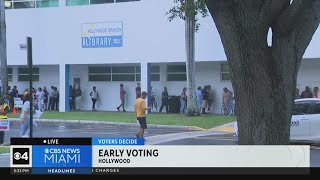 Voters line up to vote early on second day in South Florida [upl. by Nitneuq601]