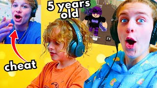 YOUNGEST PRO PLAYS MM2 Biggy Cheated Gaming w The Norris Nuts [upl. by Euqinim85]