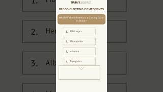 Biology MCQ Which of the following is a clotting factor in blood diaraDiarasacademy [upl. by Armington]