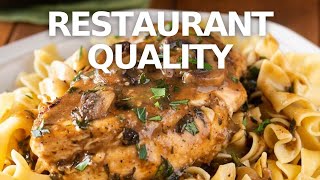 30 Minute Favorite  Easier Chicken Marsala without Cream [upl. by Ednyl]