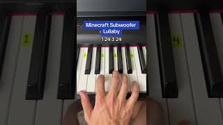 Minecraft Subwoofer Lullaby Easy Piano Tutorial piano minecraft nostalgia [upl. by Lamiv56]