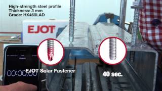 EJOT Solar fastener JT3JT6SB380xL vs conventional fastener [upl. by Brass]