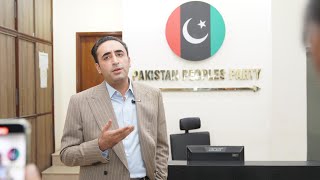 Chairman PPP Bilawal Bhutto Zardaris media talk at MCBH [upl. by Odranoel]