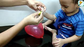 How To Pop Balloon with lemonOrange Peel With ExplanationScience Experiment With Balloon [upl. by Trin]