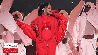 Rihanna Stuns At Super Bowl LVII Halftime Show Reveals Baby Bump  THR News [upl. by Straus918]