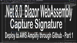 Net 80 Blazor WASM Signature Capture  Part 1 [upl. by Amory]