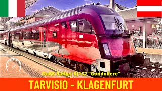 Cab ride Tarvisio  Klagenfurt  train drivers view in 4K [upl. by Ahsiened]