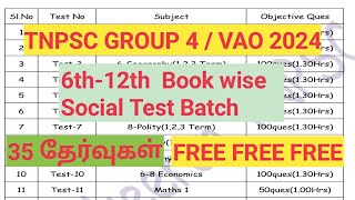 FREE TNPSC GROUP 4 Social test batch pdf science test batch details [upl. by Lilith]