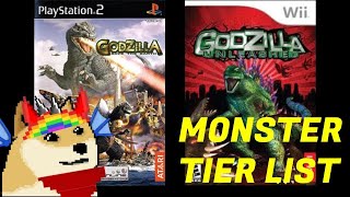 Godzilla Save the Earth and Godzilla Unleashed WiiPS2 Monster Tier List [upl. by Ennahteb476]